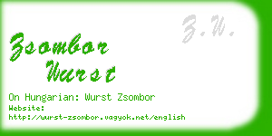 zsombor wurst business card